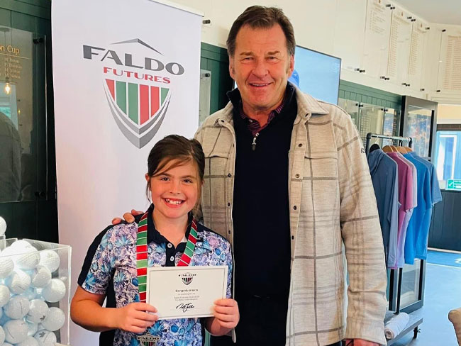 Ellie Taylor with Nick Faldo 2024